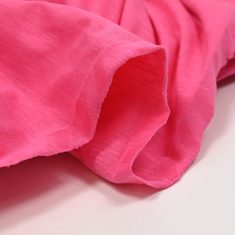 Jersey de coton flammé rose