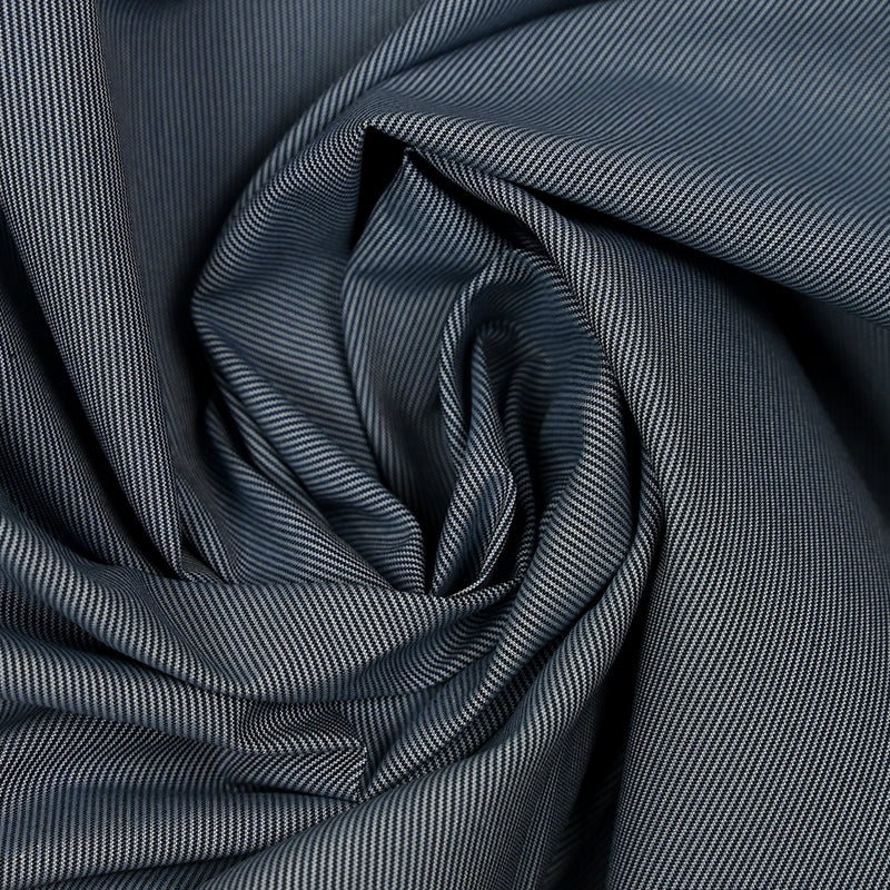 Marine and white striped cotton
