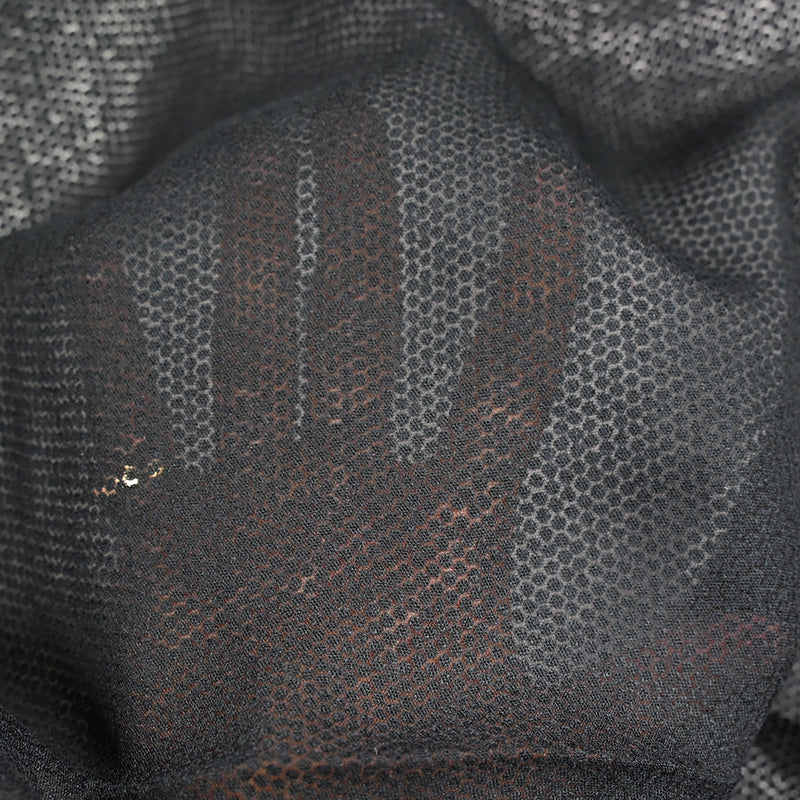 Voile polycoton jacquard à pois noir