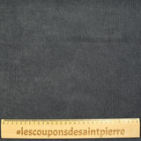 Velours côtelé polyester TM gris foncé