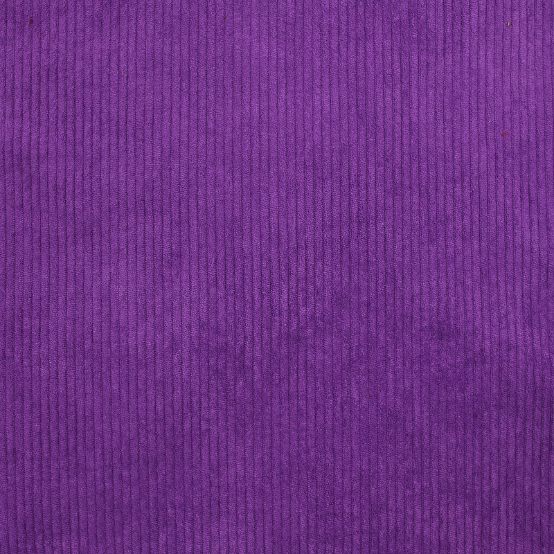 Velours polyester côtelé violet