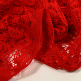 Dentelle polyester Dalia rouge