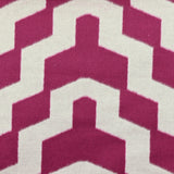 Lainage polyester graphique fond fuchsia