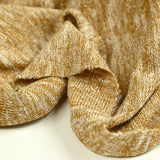 Maille viscose lurex doré fond moutarde et blanc