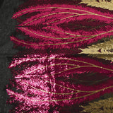 Tulle sequin plumes royales or et fuchsia