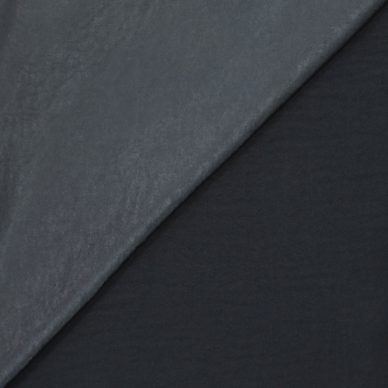 Crepe de satén azul gris oscuro