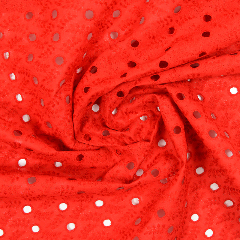 Broderie anglaise Roma rouge