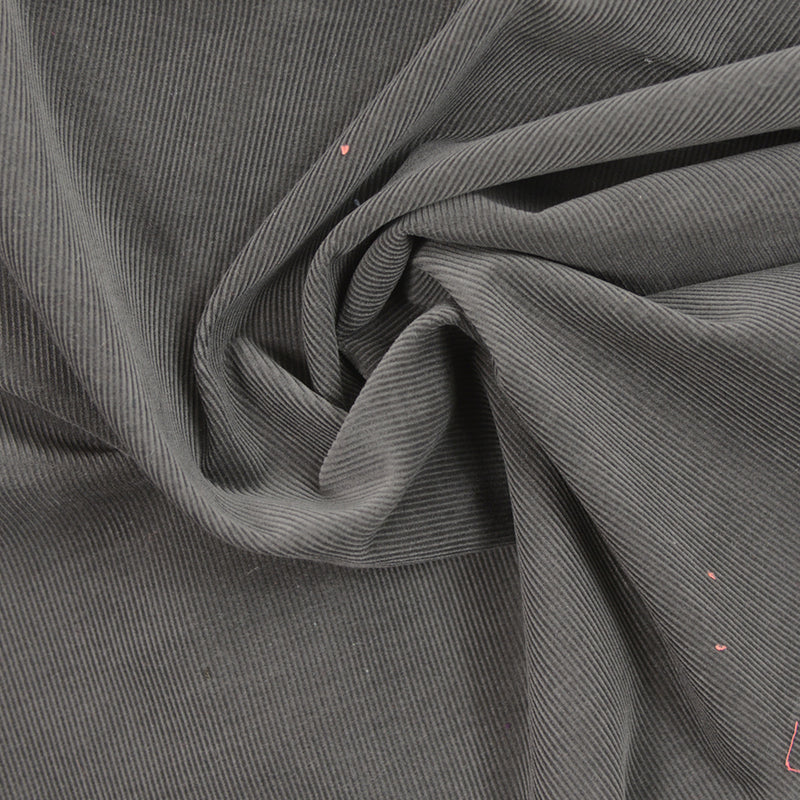 Velours de coton côtelé 1mm gris souris