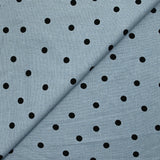 Linen Print Viscose Pea Blue Background