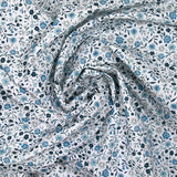 Cotton Print Hurricane Floral Blue White background
