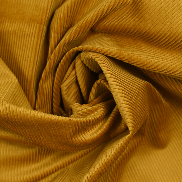 Velours côtelé de coton 3mm moutarde épicée