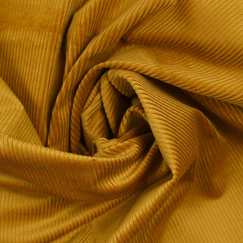 Velours côtelé de coton 3mm moutarde épicée