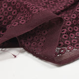 Dentelle polyester ovale rouge bordeaux