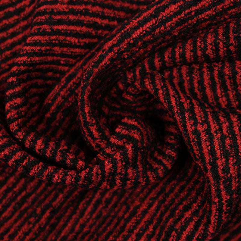 Red and black wool mixed wool