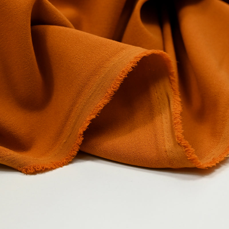 Crêpe polyviscose orange