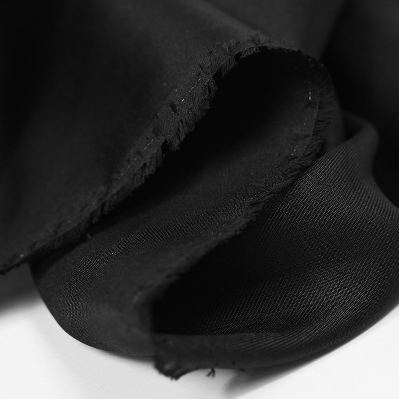Twill de soie et coton noir