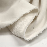 Molleton de coton élasthanne french terry crème