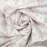 Algodón estampado pequeño rosa rosa fondos blancos