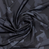Jersey aspect maillot de bain imprimé camouflage gris et noir