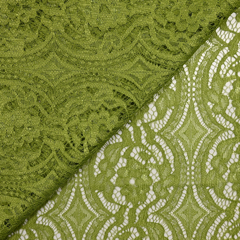 Festoned lace polyester olga green pistachio