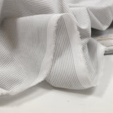 Gray and white striped fine cotton