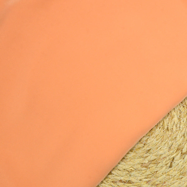 Voile de polyester satin fin orange pâle