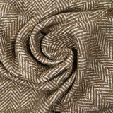 Laine mélangée chevron beige et blanc