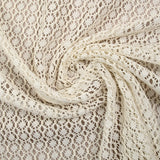 Dentelle polyester rosace irisé fon écru