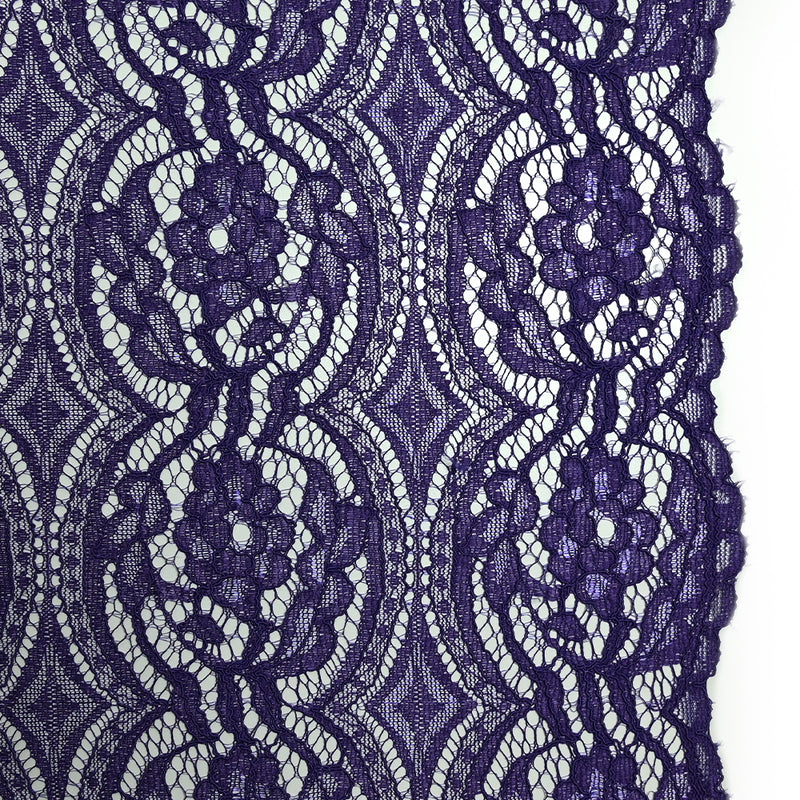 Festoned lace polyester Olga Violet
