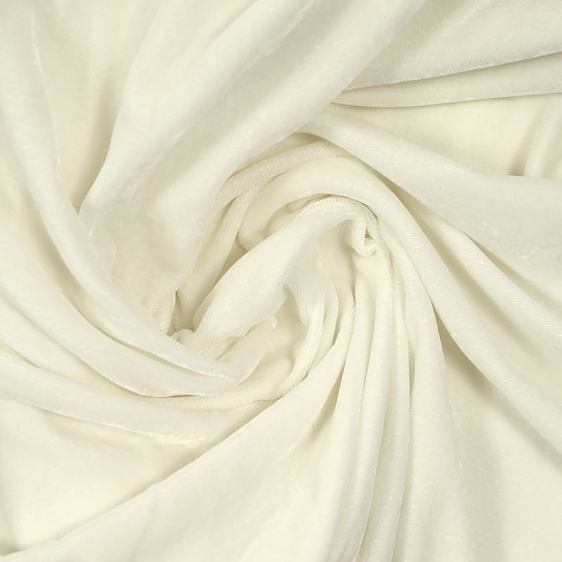 Broady white polyester velvet broken