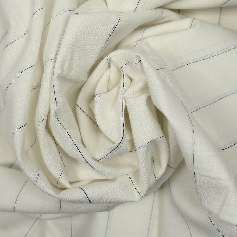 Cotton woven Lin Lin Linen Marine Broken White Broken