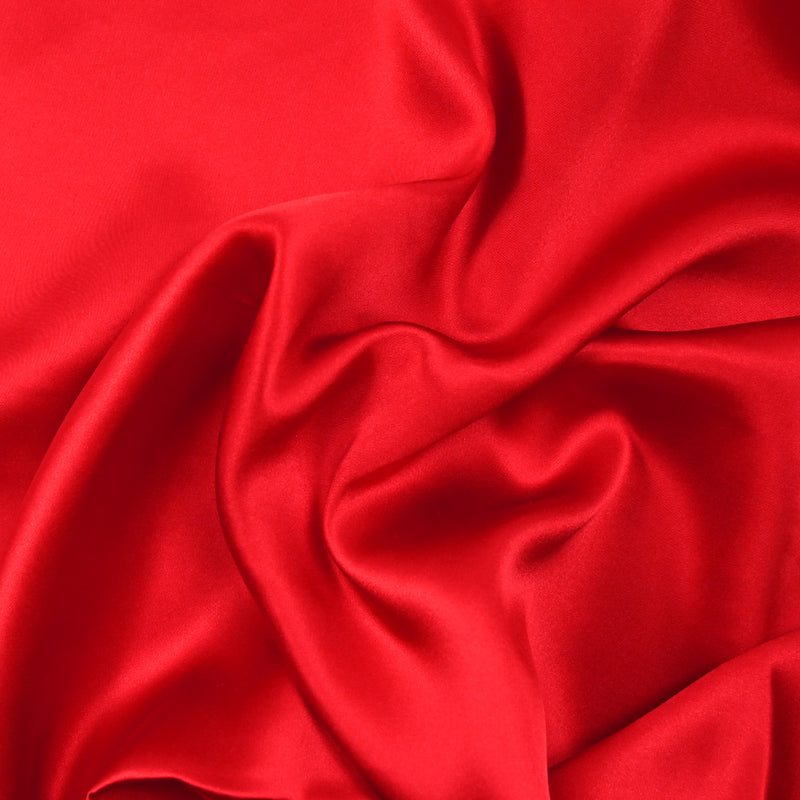 100% red silk satin