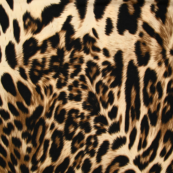 Jersey polyester imprimé léopard