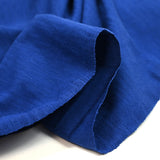 Jersey de coton flammé bleu atlantique