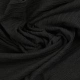 Jersey côtelé 7mm polyester noir
