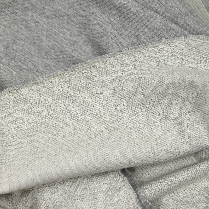 Molleton de coton élasthanne french terry gris galet