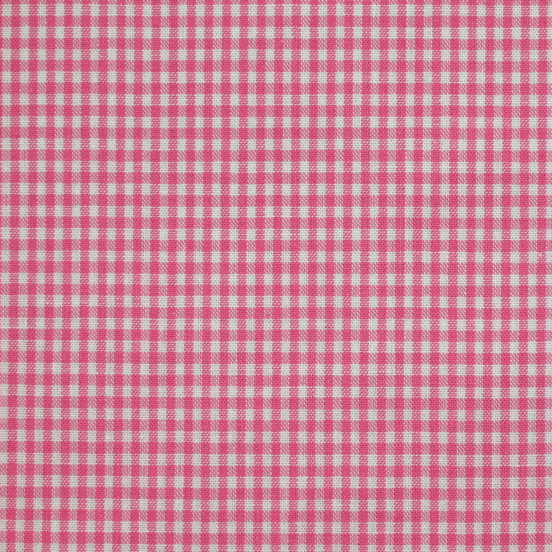 Cotton Vichy 2 mm pink and white