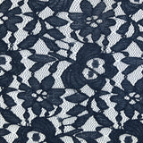 Dark blue polyester lace