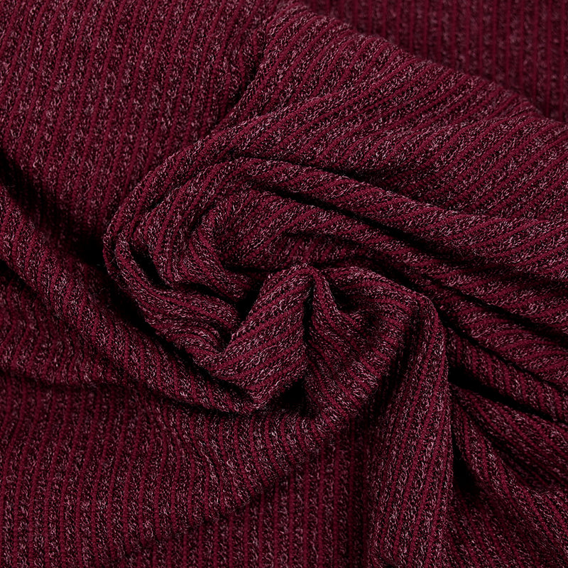 Maille Bianca côtelée rouge bordeaux