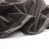 Velours de coton ras gris souris
