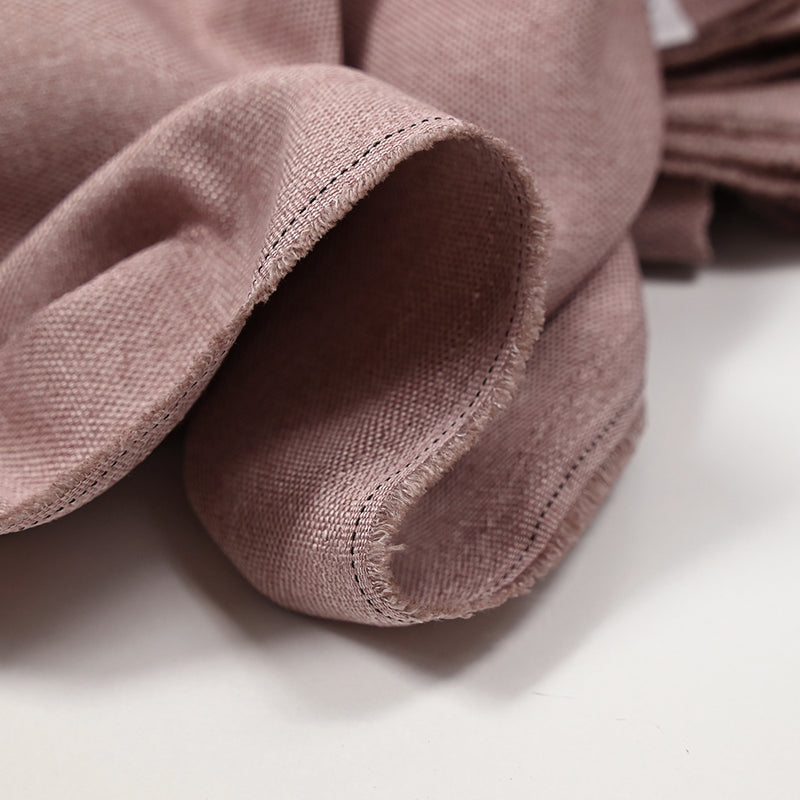 Tissé teint natté polyester rose