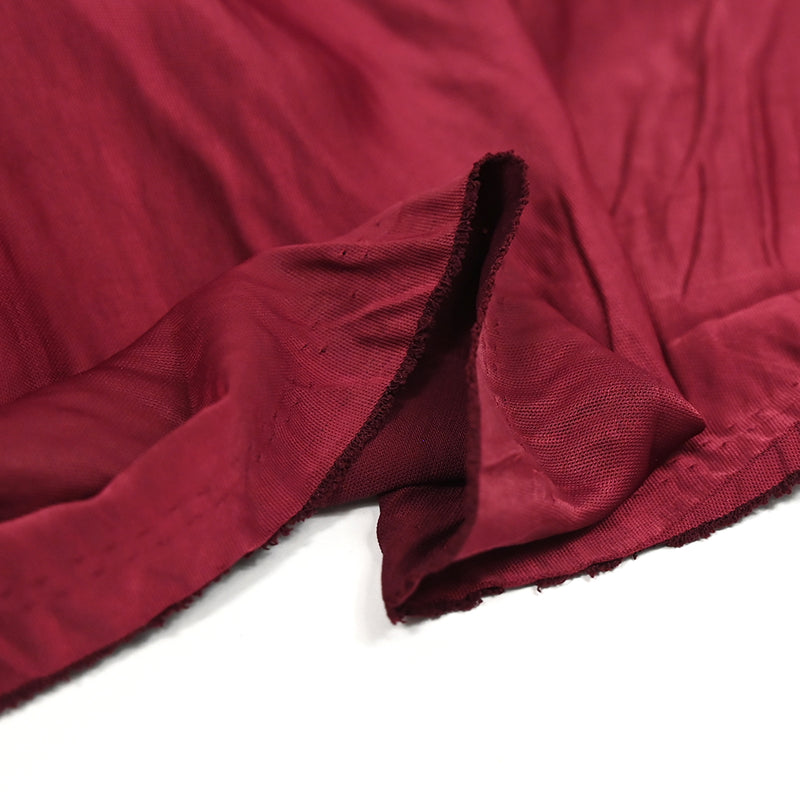 Toile jersey polyester bordeaux