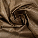 Velours polyester effet serpent fond marron