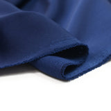 Crêpe satin polyester bleu marine