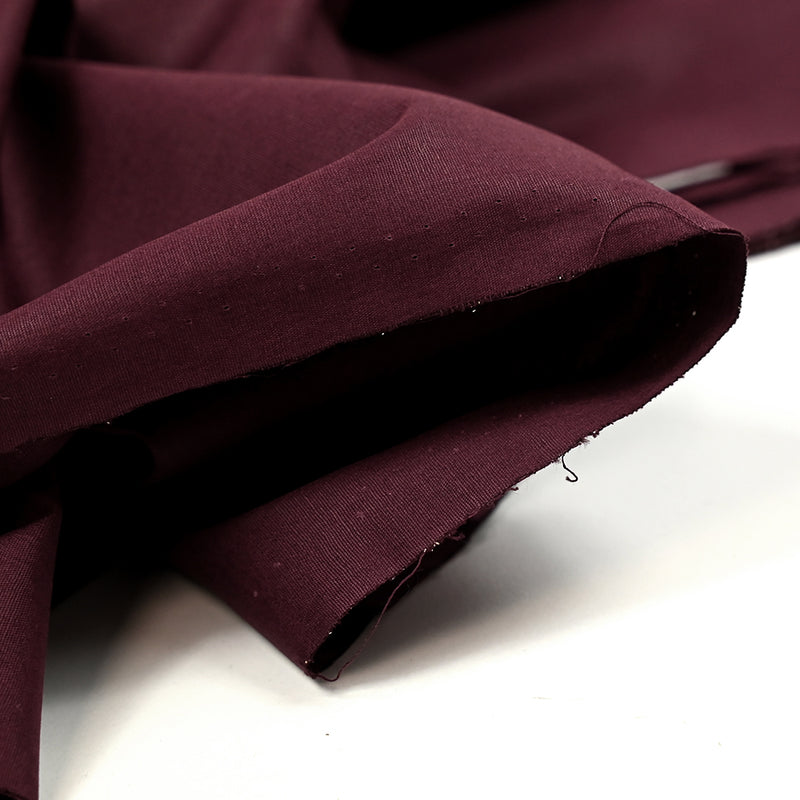 Popeline de coton rouge bordeaux