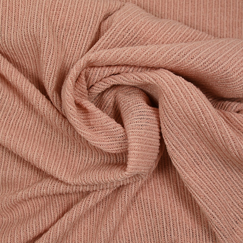 Maille Bianca côtelée rose chair