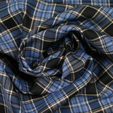 Tartan polyester bleu et noir