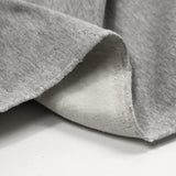 Molleton de coton french terry doux gris chiné