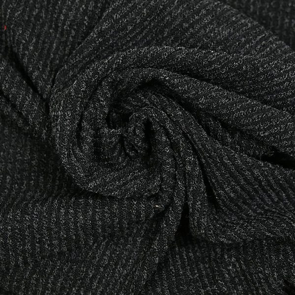 Maille Bianca côtelée noir