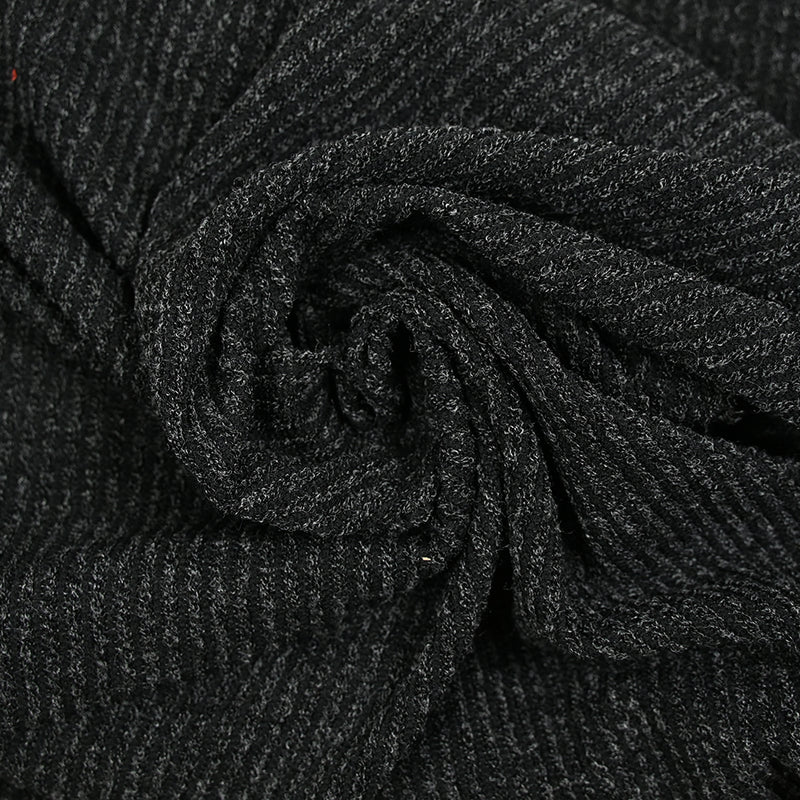 Maille Bianca côtelée noir